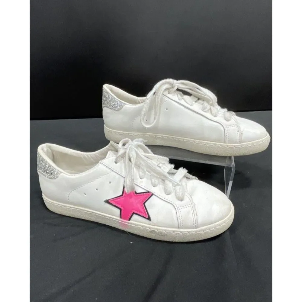 Vintage Havana Betsy White Pink Tennis Lace-up Sneaker Shoes Size 8
